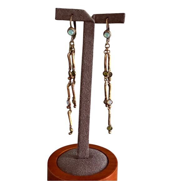 Sorrelli Crystal Brass Tone Dangle Earrings